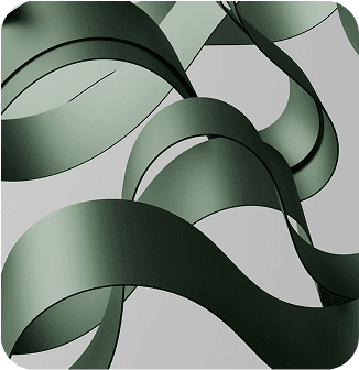 Abstract green curves - top